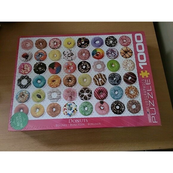 Donuts 1000 Piece Jigsaw Puzzle Eurographics 19.25" x 26 5/8" New Sealed Box - Picture 2 of 4